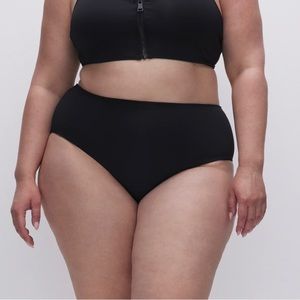 NWT Good American Compression Swim Brief Black Size 7 (4XL)